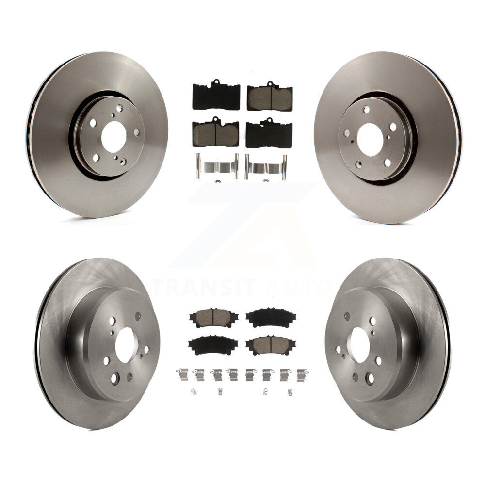 Front Rear Disc Brake Rotors And Ceramic Pads Kit (6Pc) For Lexus IS350 IS300 IS200t K8C-100002