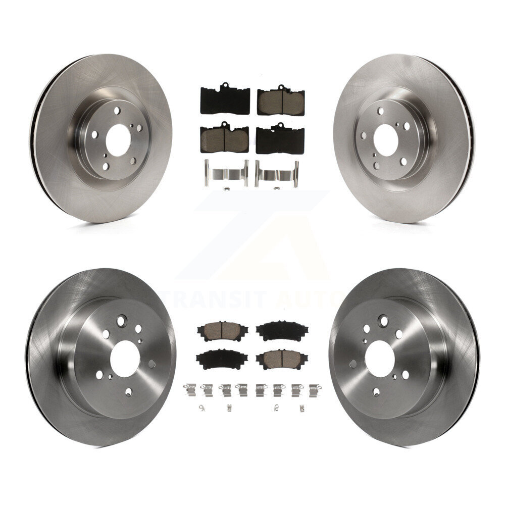 Front Rear Disc Brake Rotor & Ceramic Pad Kit (6Pc) For 2014-2015 Lexus IS350 C F Sport K8C-100005