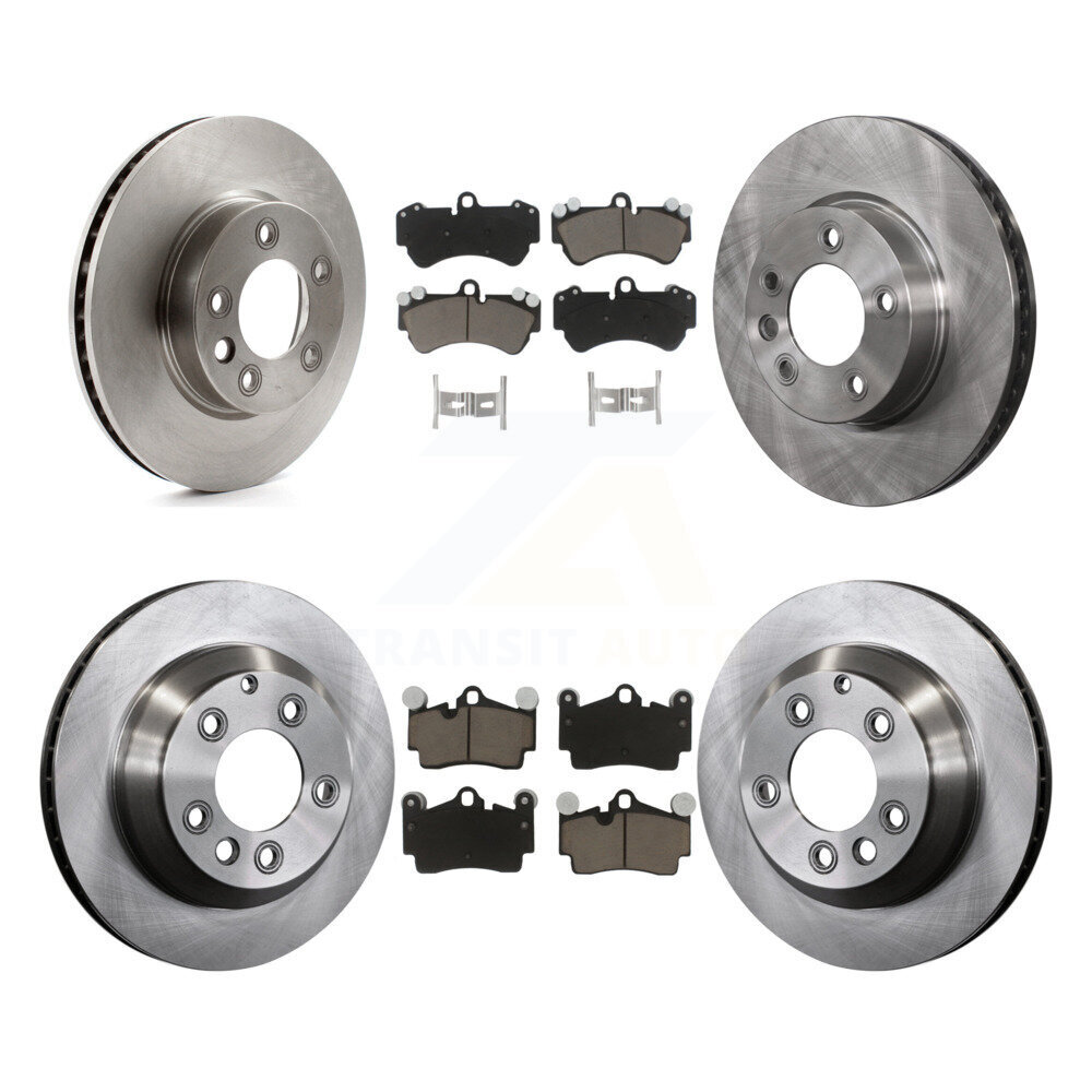 Front Rear Disc Brake Rotors And Ceramic Pads Kit (6Pc) For Volkswagen Touareg K8C-100009