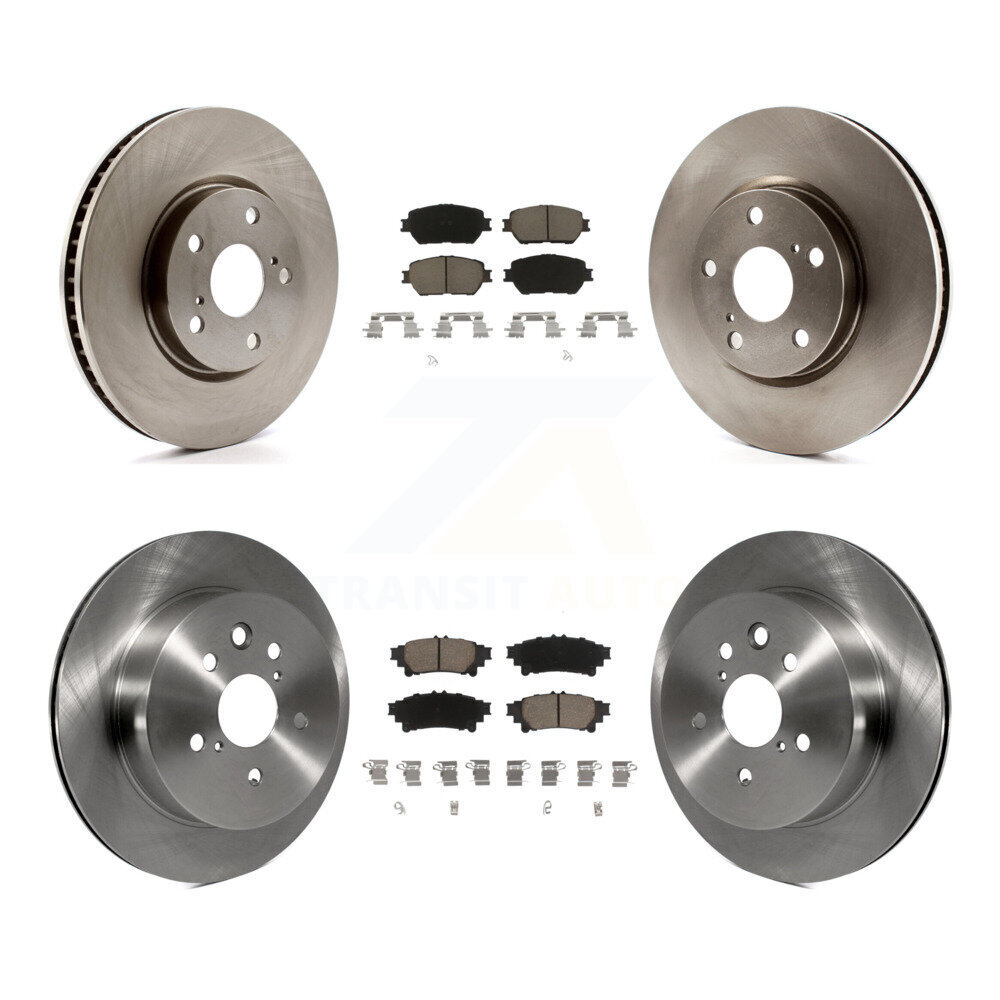 Front Rear Disc Brake Rotors And Ceramic Pads Kit (6Pc) For 2014 Lexus IS250 C F Sport K8C-100017