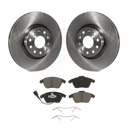 Front Brake Rotor Ceramic Pad Kit For Volkswagen Jetta Beetle Audi GTI Golf Eos Passat CC K8C-100049