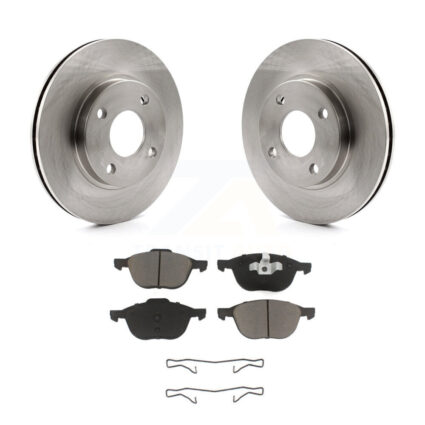 Front Disc Brake Rotor Ceramic Pad Kit For 2004 Ford Focus LX/Mid/High/SE/ZTS/ZTW/ZX3/ZX5 K8C-100064