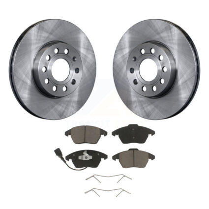 Front Brake Rotor Ceramic Pad Kit For Volkswagen Jetta Golf Beetle Rabbit Audi Eos A3 GTI K8C-100081