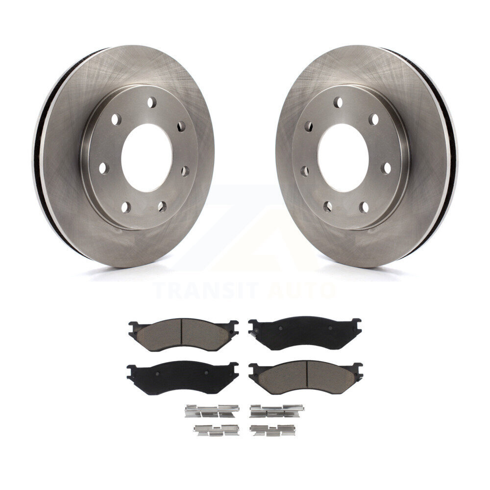 Front Disc Brake Rotors And Ceramic Pads Kit For Ford F-150 F-250 HD Heritage 4WD K8C-100086