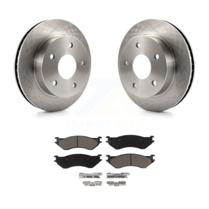 Front Disc Brake Rotors And Ceramic Pads Kit For 2000-2001 Dodge Ram 1500 4WD K8C-100090