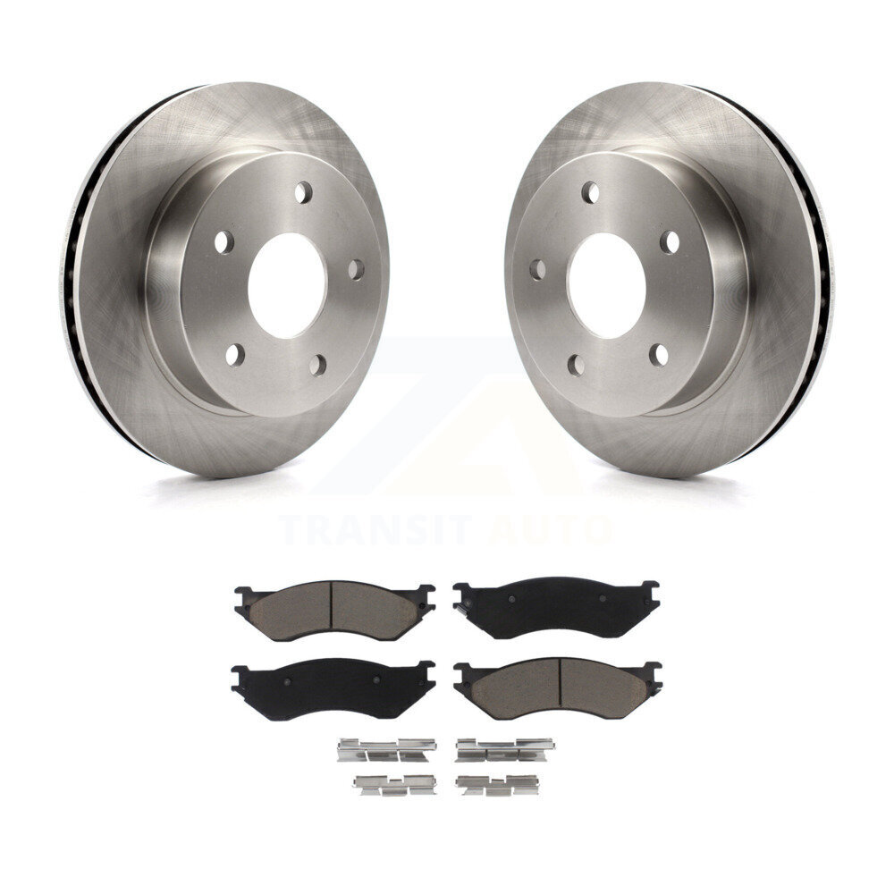 Front Disc Brake Rotors And Ceramic Pads Kit For 2000-2001 Dodge Ram 1500 4WD K8C-100090