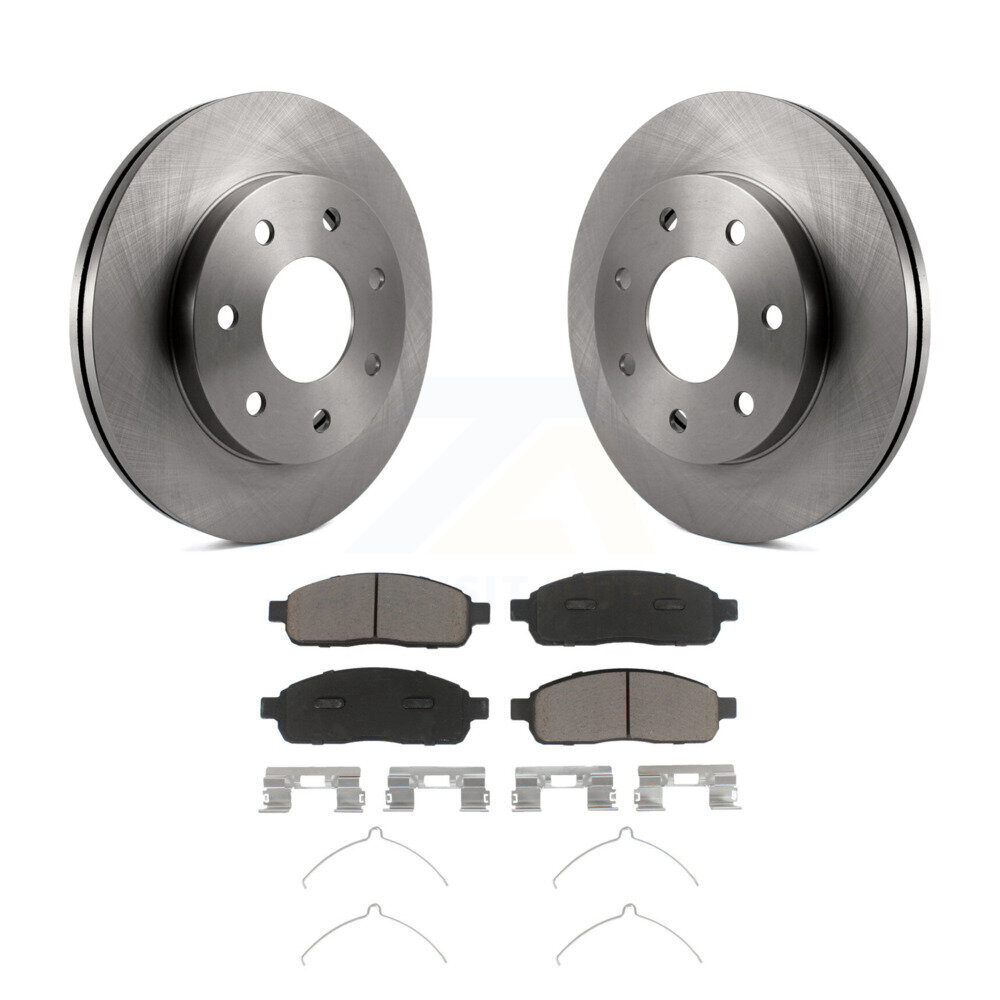 Front Disc Brake Rotors And Ceramic Pads Kit For Ford F-150 Lincoln Mark LT 4WD K8C-100096