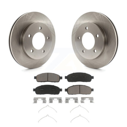 Front Disc Brake Rotors And Ceramic Pads Kit For 2004 Ford F-150 4WD With 5 Lug Wheels K8C-100098