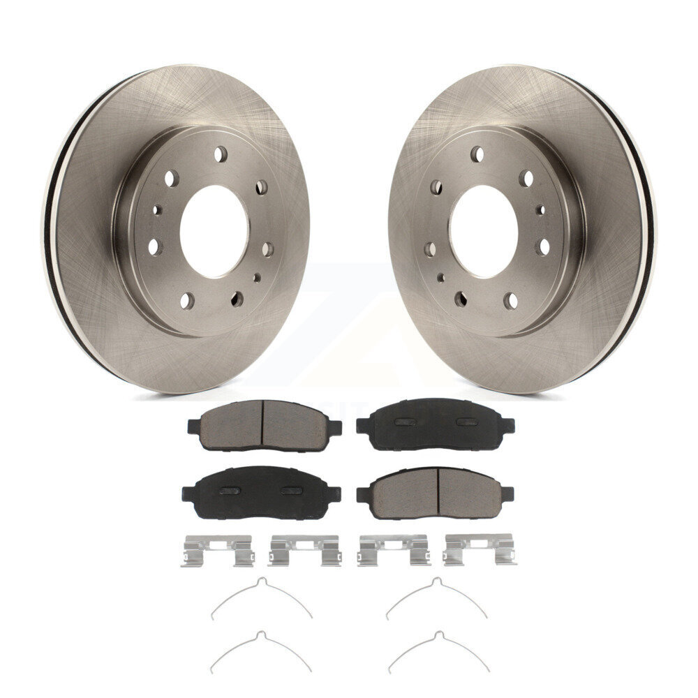 Front Disc Brake Rotors And Ceramic Pads Kit For 2009 Ford F-150 With 7 Lug Wheels K8C-100100