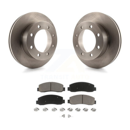 Front Disc Brake Rotors And Ceramic Pads Kit For Ford F-350 Super Duty F-450 K8C-100101