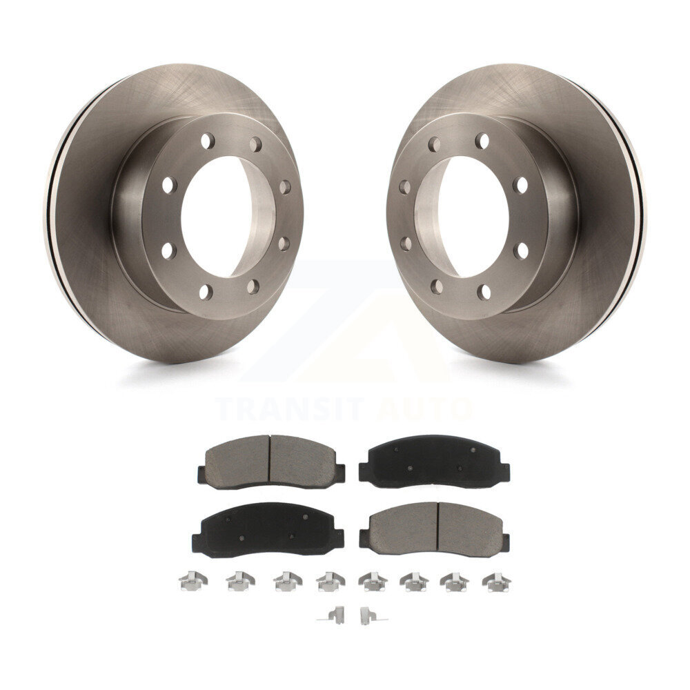 Front Disc Brake Rotors And Ceramic Pads Kit For Ford F-350 Super Duty F-450 K8C-100101