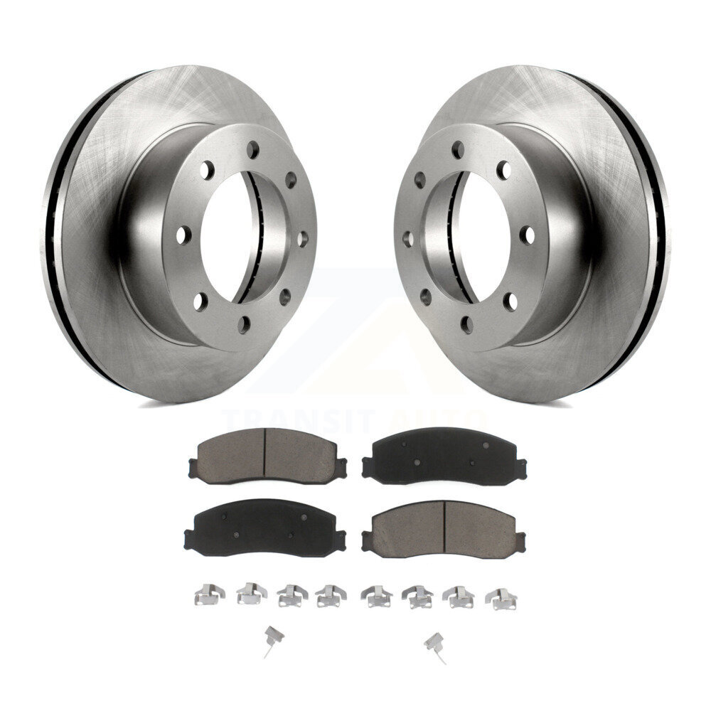 Front Disc Brake Rotors And Ceramic Pads Kit For Ford F-250 Super Duty F-350 4WD K8C-100130