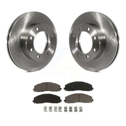 Front Disc Brake Rotors And Ceramic Pads Kit For Ford F-350 Super Duty F-250 F-450 K8C-100156