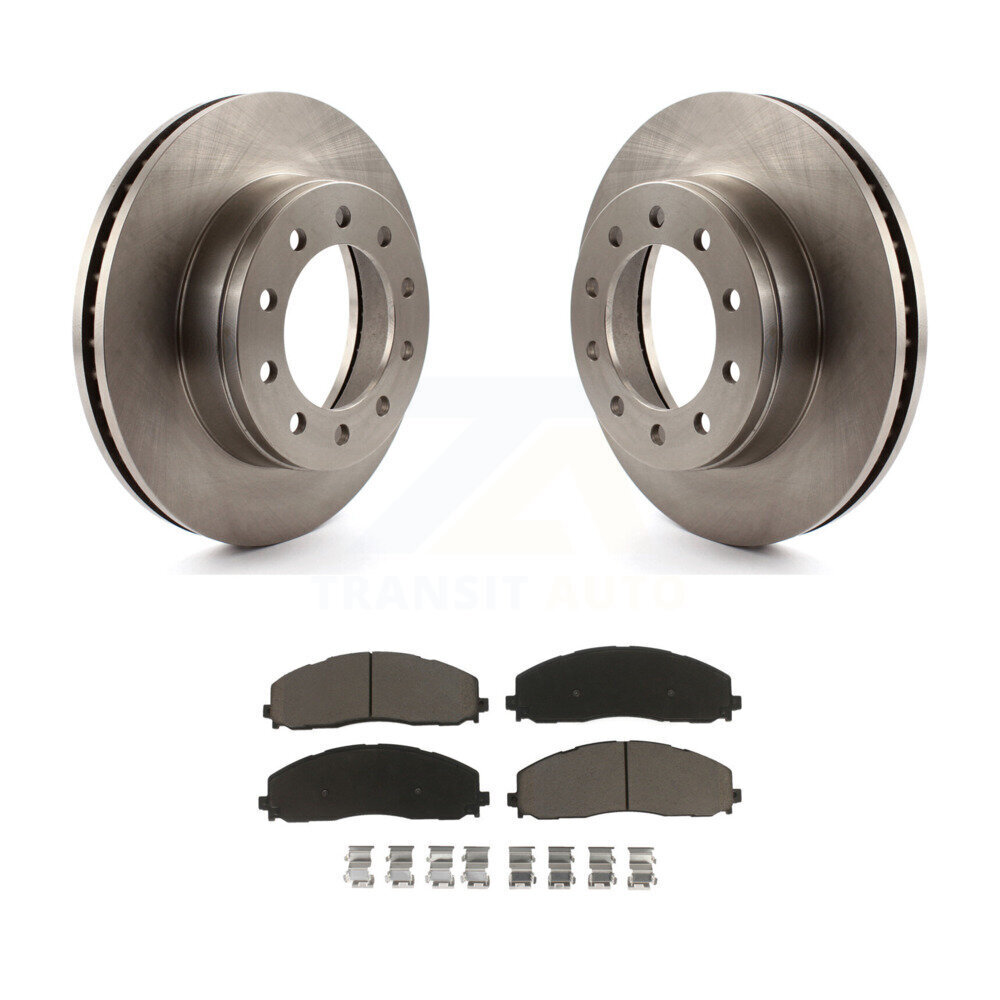 Front Disc Brake Rotors And Ceramic Pads Kit For Ford F-350 Super Duty F-250 K8C-100157