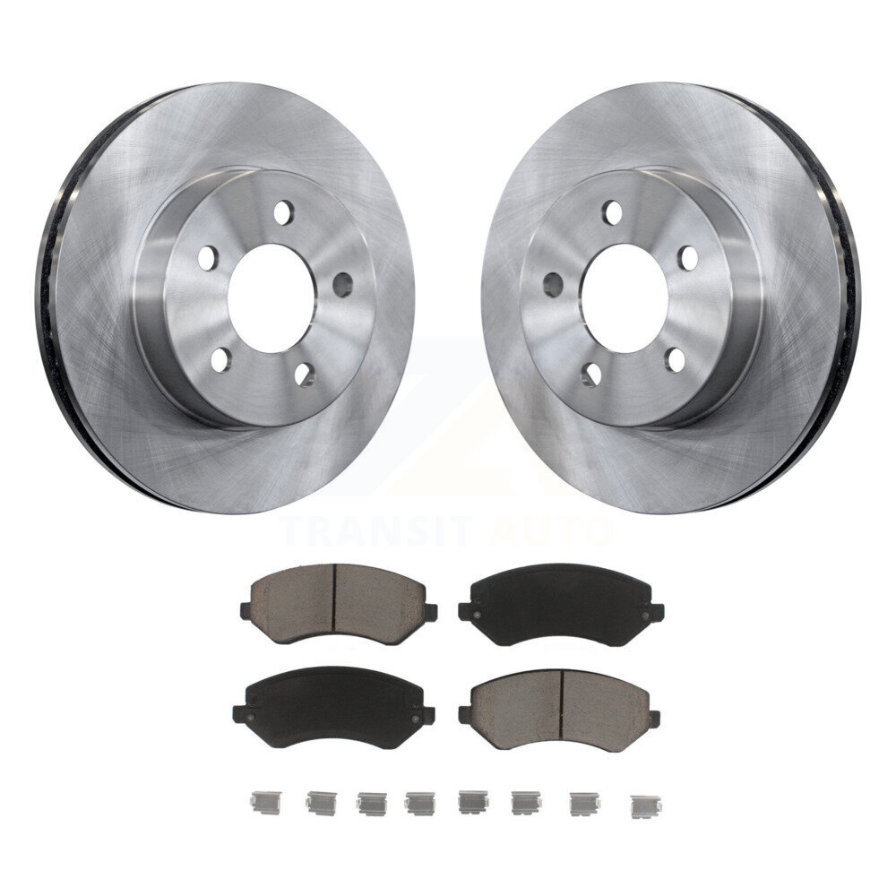 Front Disc Brake Rotors And Ceramic Pads Kit For 2002-2007 Jeep Liberty K8C-100176