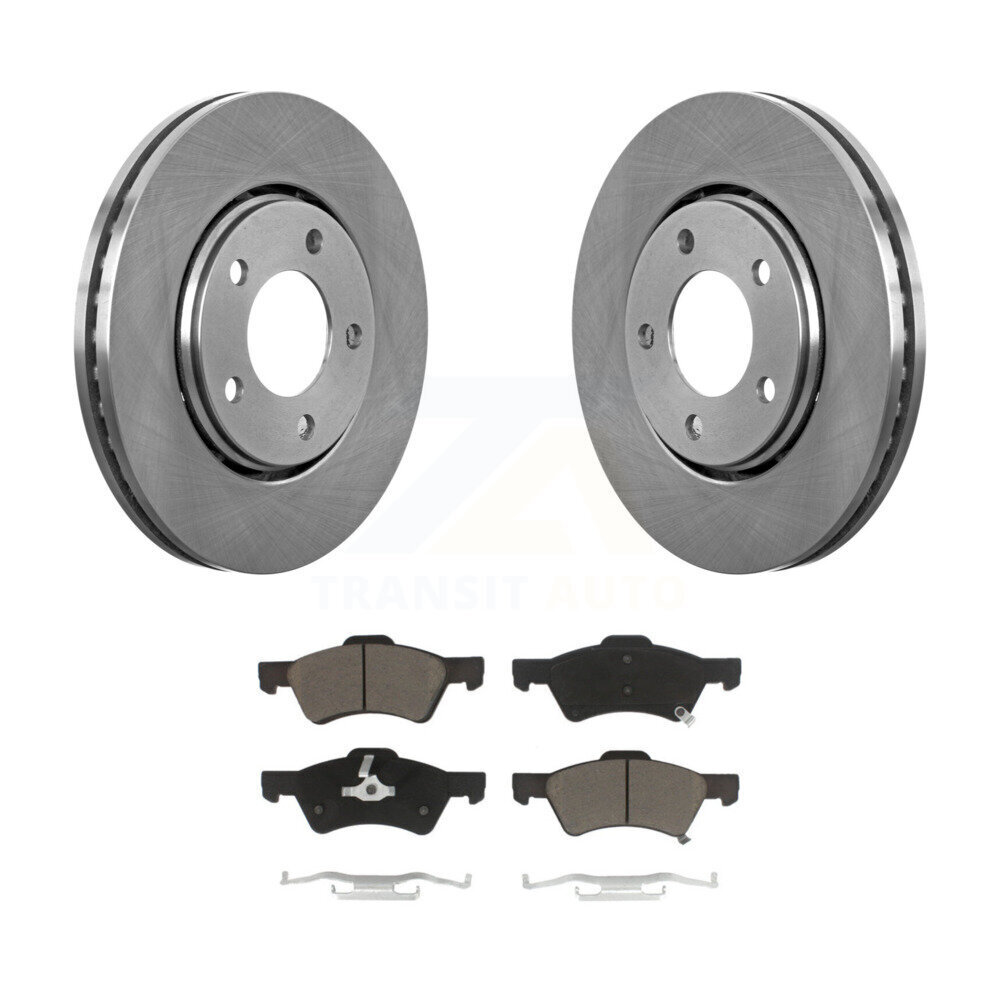 Front Disc Brake Rotors And Ceramic Pads Kit For Dodge Caravan Chrysler Voyager K8C-100177