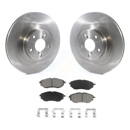 Front Brake Rotors Ceramic Pad Kit For 2009 Subaru Legacy With 292mm Diameter Rotor K8C-100191