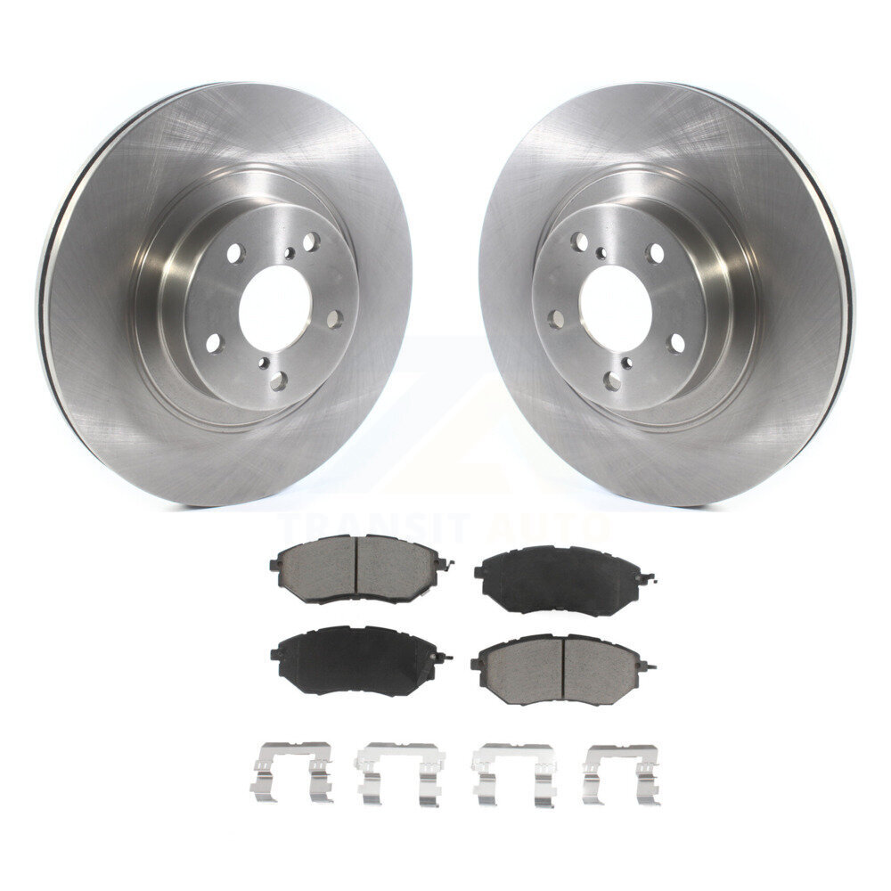 Front Brake Rotors Ceramic Pad Kit For 2009 Subaru Legacy With 292mm Diameter Rotor K8C-100191