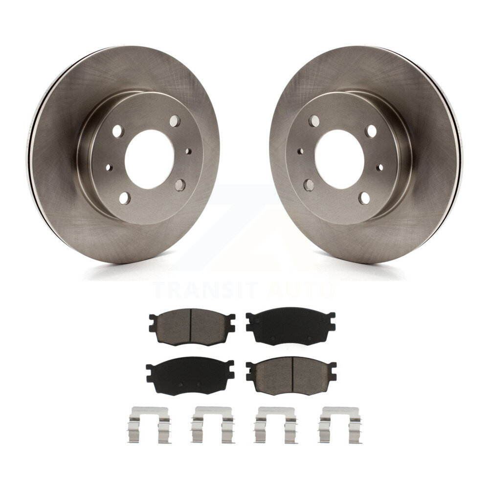 Front Disc Brake Rotors And Ceramic Pads Kit For 2006 Hyundai Accent Hatchback K8C-100258
