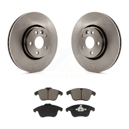 Front Disc Brake Rotors And Ceramic Pads Kit For 2008-2015 Land Rover LR2 K8C-100270