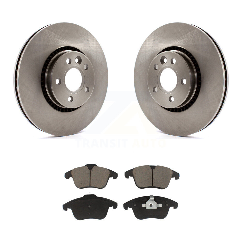 Front Disc Brake Rotors And Ceramic Pads Kit For 2008-2015 Land Rover LR2 K8C-100270