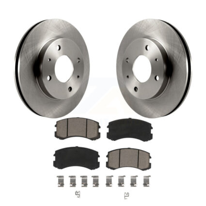 Front Disc Brake Rotors And Ceramic Pads Kit For Mitsubishi Lancer K8C-100273