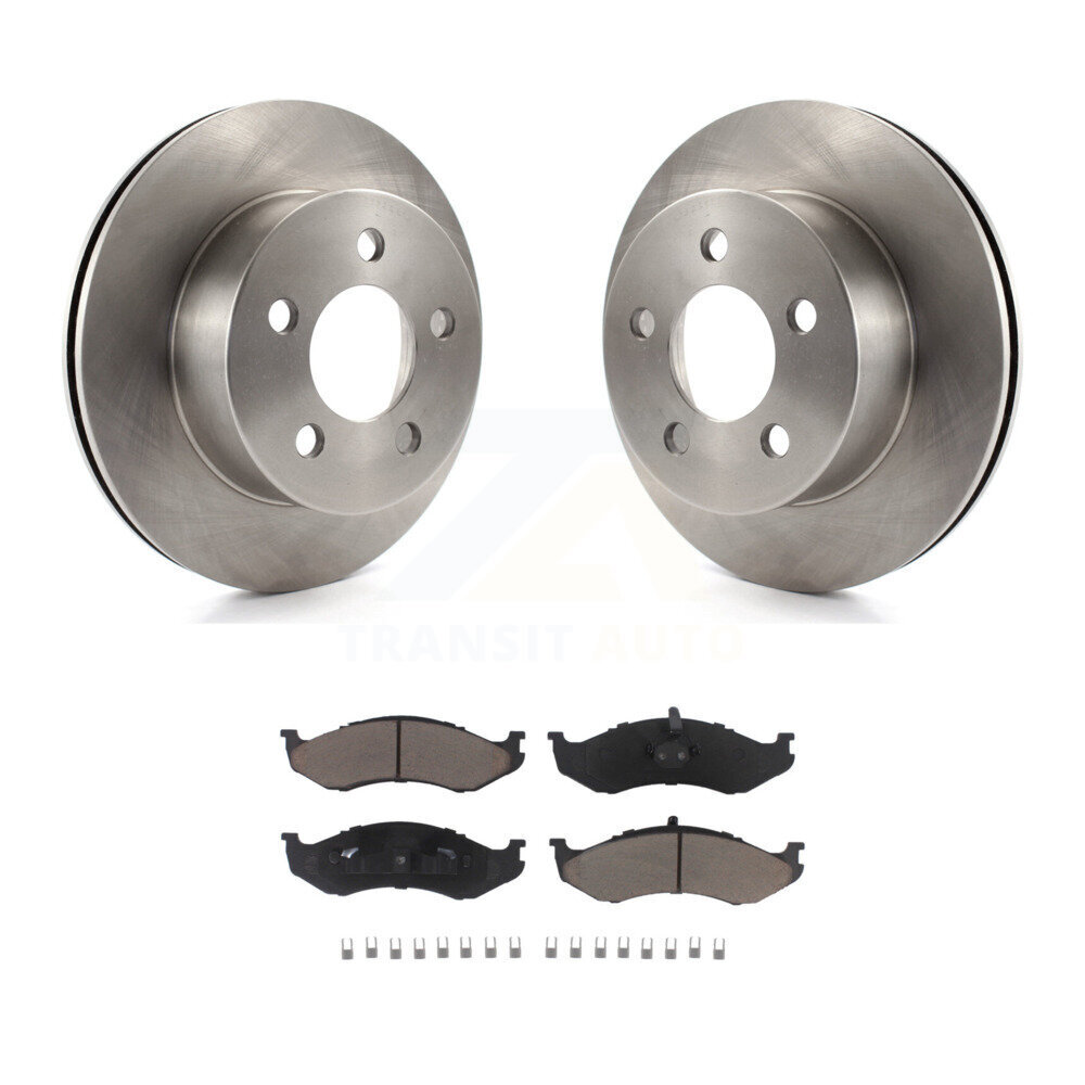 Front Disc Brake Rotors And Ceramic Pads Kit For Jeep Wrangler Cherokee Grand Wagoneer TJ K8C-100282