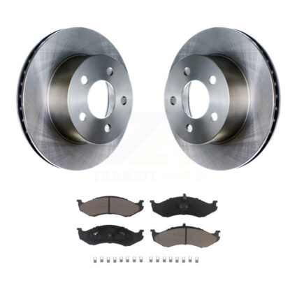 Front Brake Rotor & Ceramic Pad Kit For Jeep Wrangler Cherokee Grand Comanche Wagoneer TJ K8C-100283
