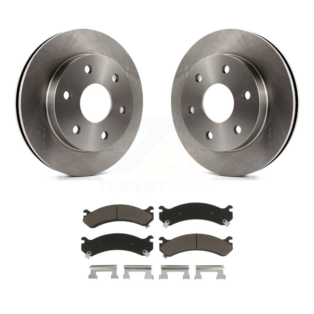 Front Disc Brake Rotors And Ceramic Pads Kit For 2006 Chevrolet Express 2500 GMC Savana K8C-100291