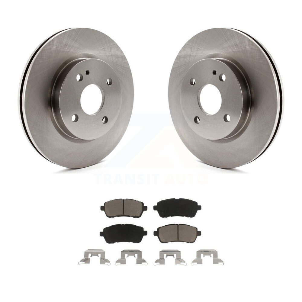 Front Disc Brake Rotors And Ceramic Pads Kit For 2011-2014 Mazda 2 K8C-100292