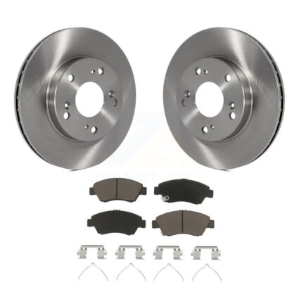 Front Disc Brake Rotors And Ceramic Pads Kit For Honda Civic Acura RSX CR-Z K8C-100310