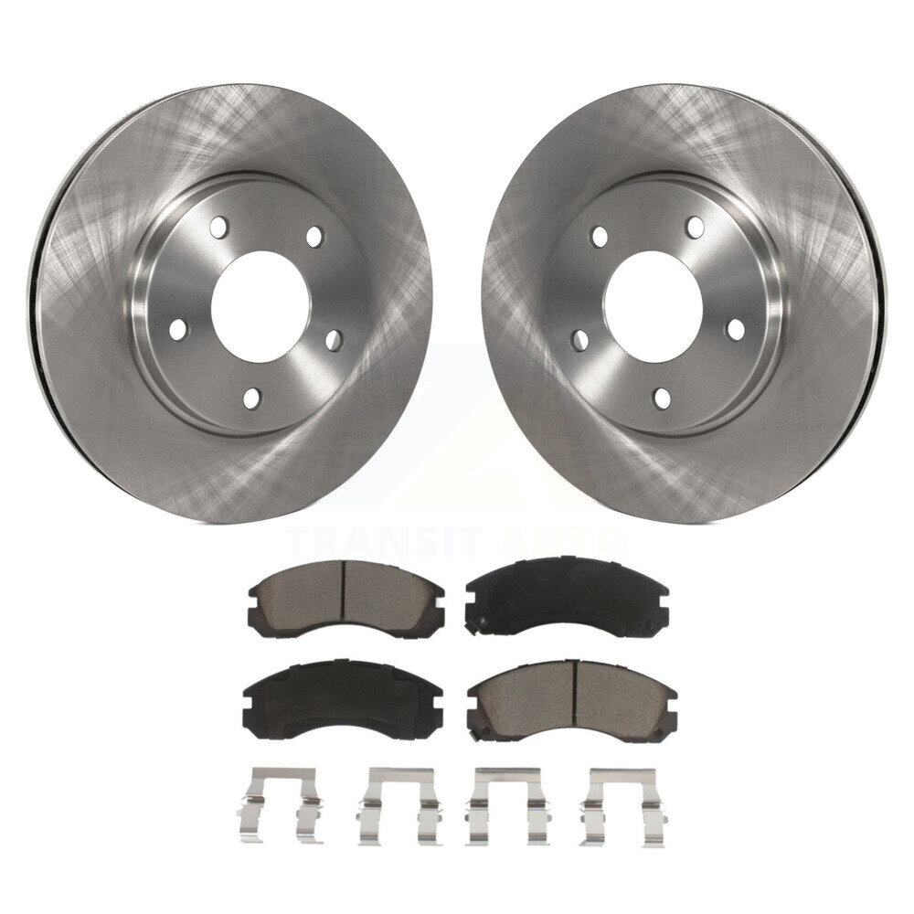 Front Disc Brake Rotors And Ceramic Pads Kit For 2000 Mitsubishi Eclipse 3.0L K8C-100326