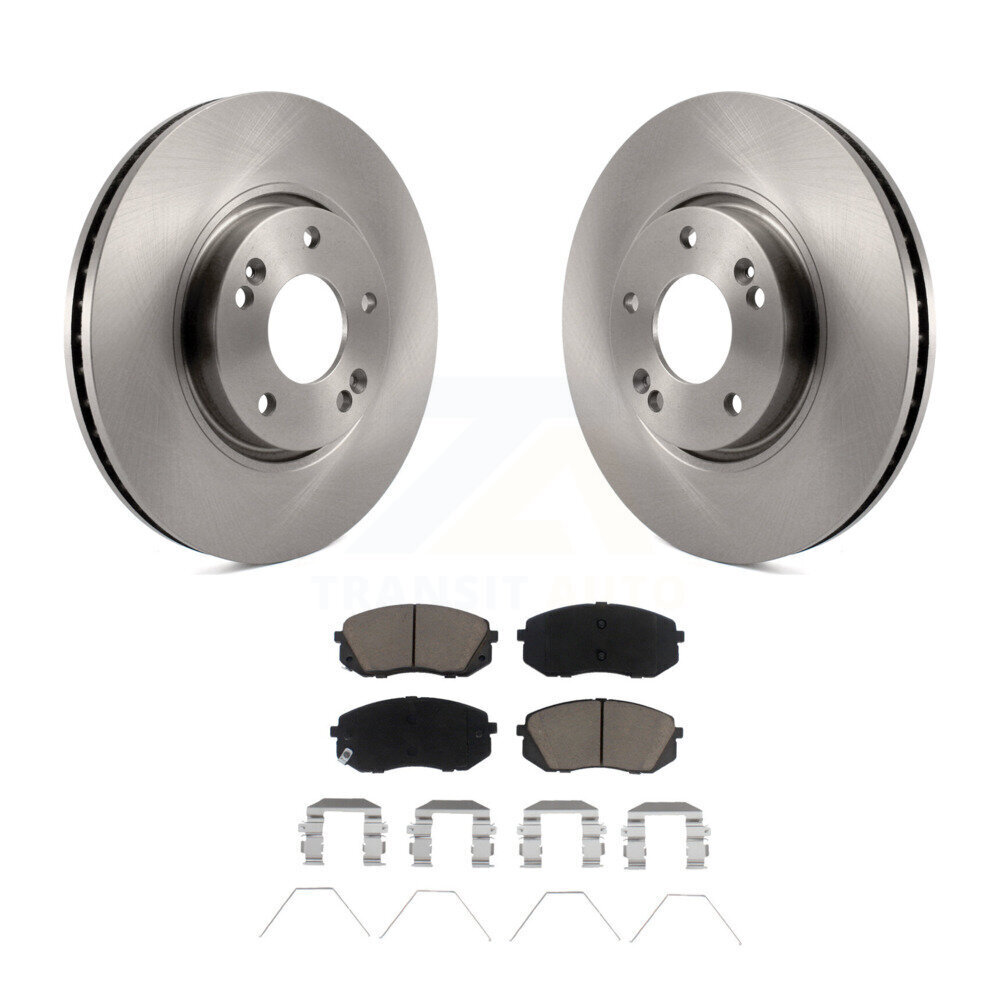 Front Disc Brake Rotors And Ceramic Pads Kit For 2017-2019 Kia Soul EV K8C-100350