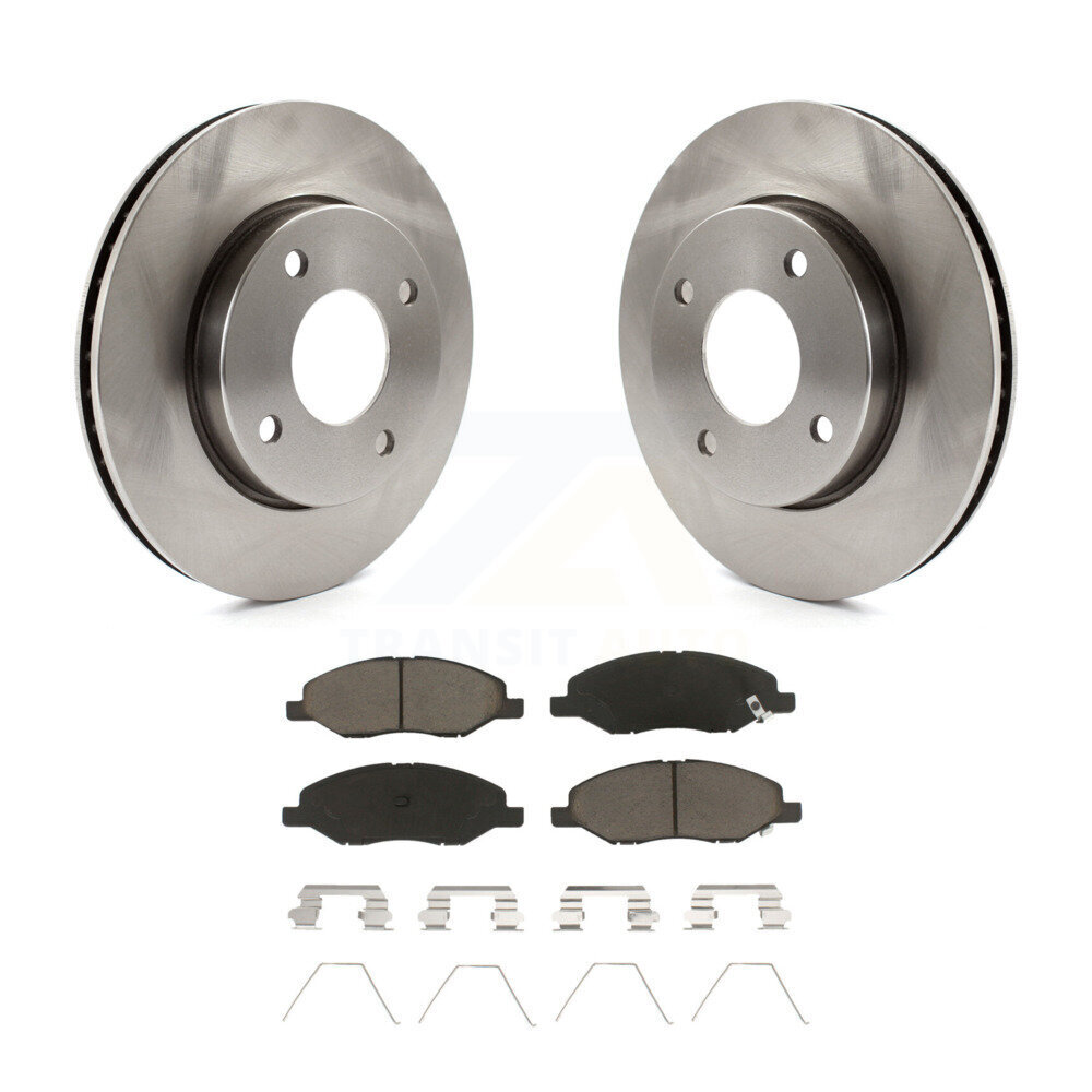 Front Disc Brake Rotors And Ceramic Pads Kit For 2009-2011 Nissan Versa 1.6L K8C-100356