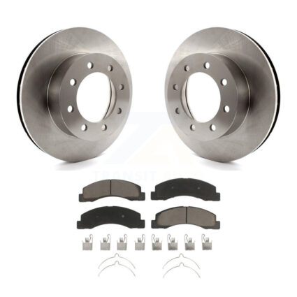 Front Disc Brake Rotors And Ceramic Pads Kit For Ford F-350 Super Duty F-250 K8C-100360