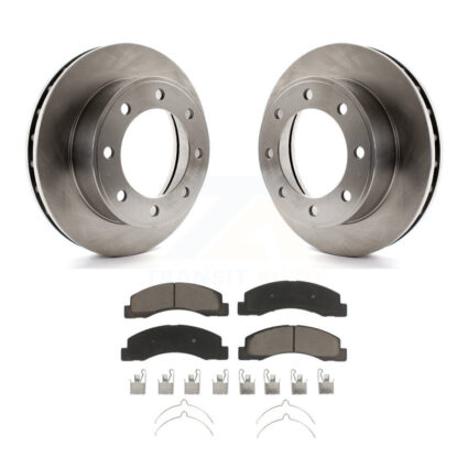 Front Disc Brake Rotors And Ceramic Pad Kit For Ford F-250 Super Duty F-350 Excursion 4WD K8C-100361