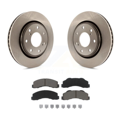 Front Disc Brake Rotors And Ceramic Pads Kit For 2010-2014 Ford F-150 With 7 Lug Wheels K8C-100371