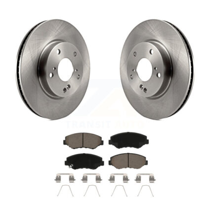 Front Disc Brake Rotors And Ceramic Pads Kit For Honda Civic K8C-100372