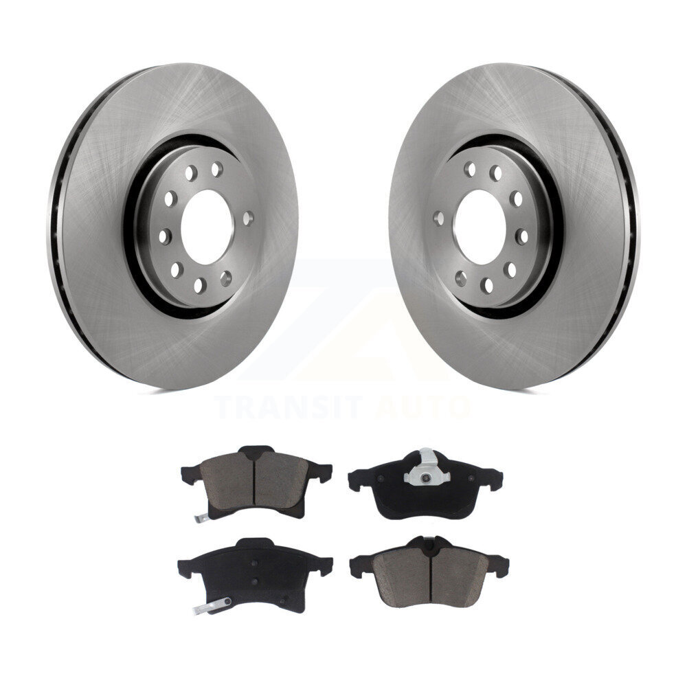 Front Disc Brake Rotors And Ceramic Pads Kit For 2008-2009 Saturn Astra K8C-100513