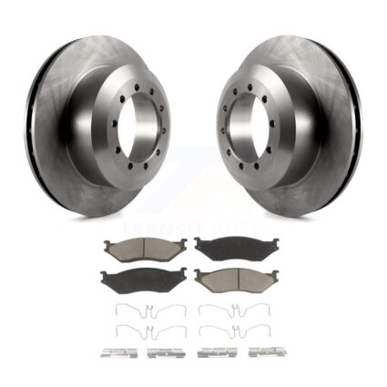 Front Disc Brake Rotors & Ceramic Pad Kit For Ford F-53 Motorhome Chassis F-59 Commercial K8C-100545