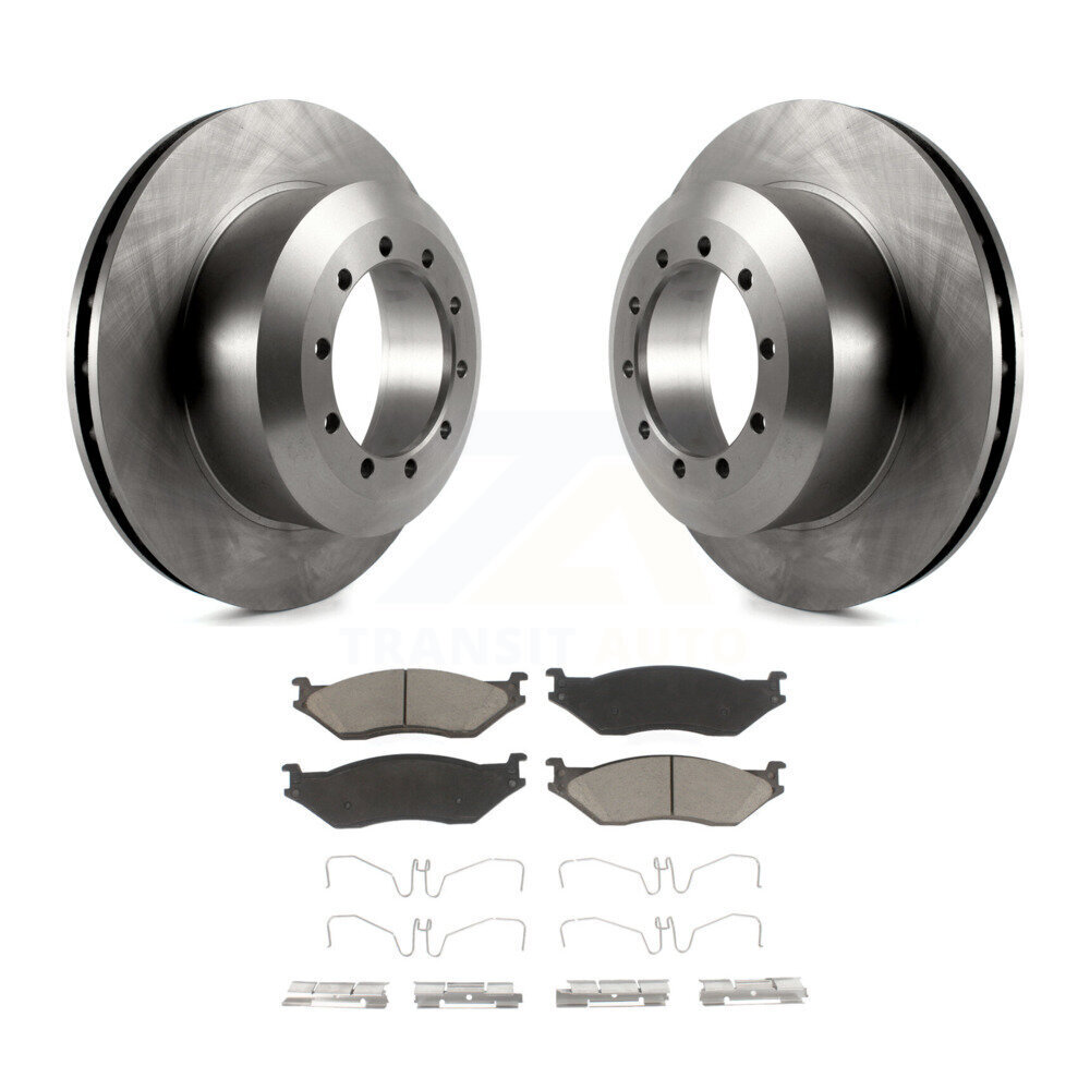 Front Disc Brake Rotors & Ceramic Pad Kit For Ford F-53 Motorhome Chassis F-59 Commercial K8C-100545