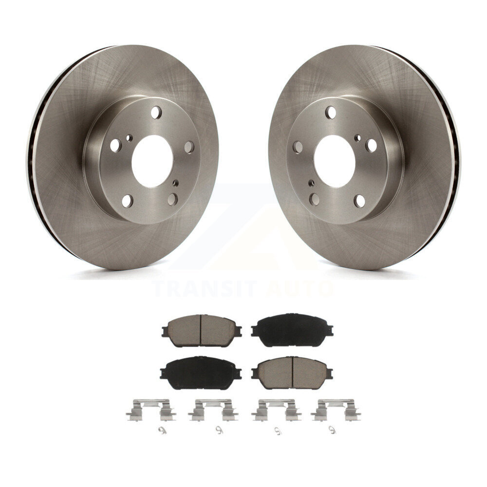 Front Disc Brake Rotors And Ceramic Pad Kit For 2005-2015 Toyota Tacoma With 5 Lug Wheels K8C-100588