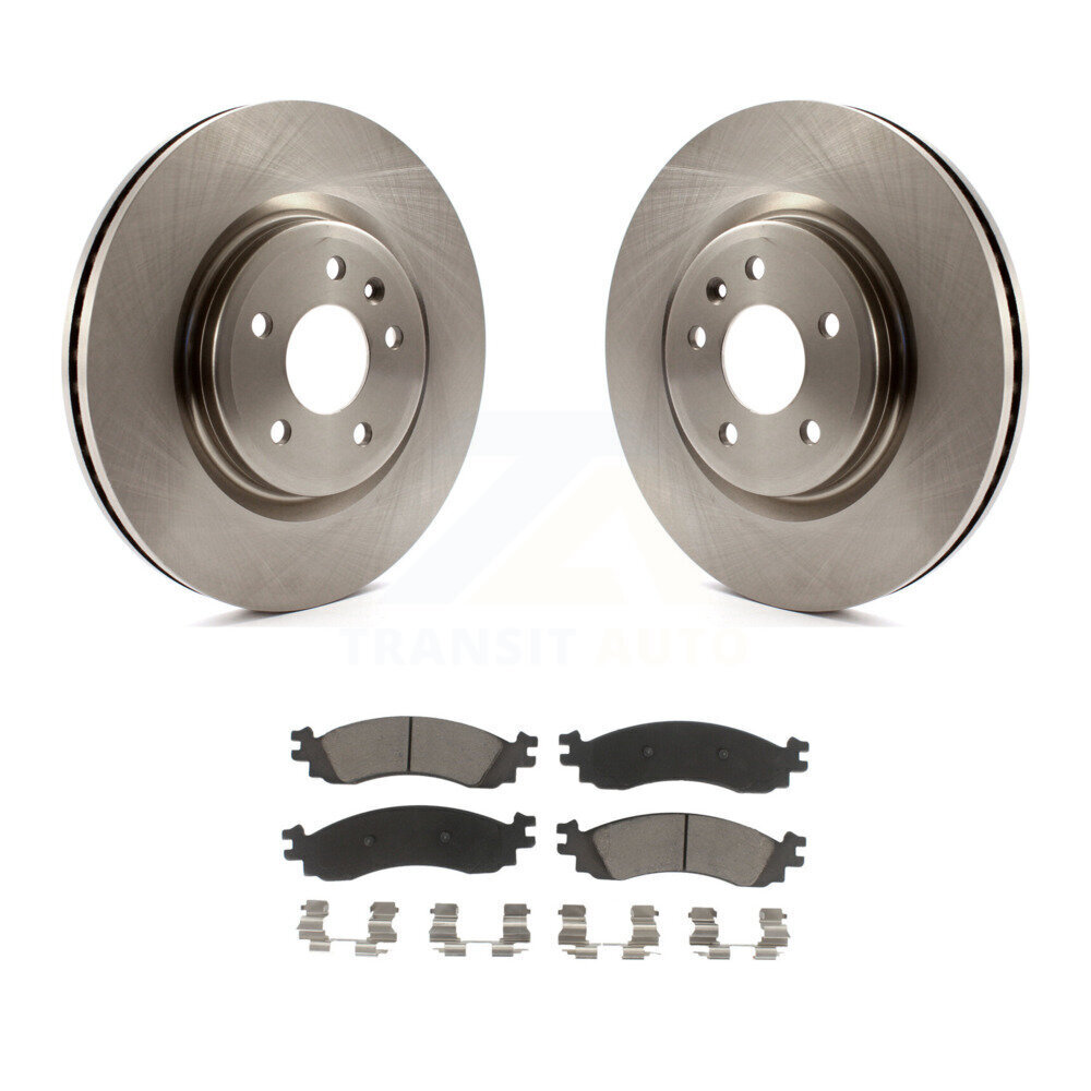 Front Disc Brake Rotors And Ceramic Pads Kit For 2010-2012 Ford Taurus SHO K8C-100601