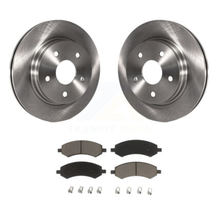 Front Disc Brake Rotors Ceramic Pad Kit For Ram 1500 Classic Dodge Chrysler Aspen Durango K8C-100606