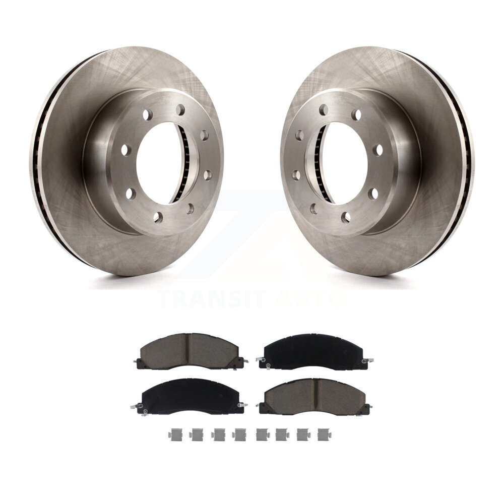 Front Disc Brake Rotors And Ceramic Pads Kit For Ram 3500 2500 1500 Dodge K8C-100608
