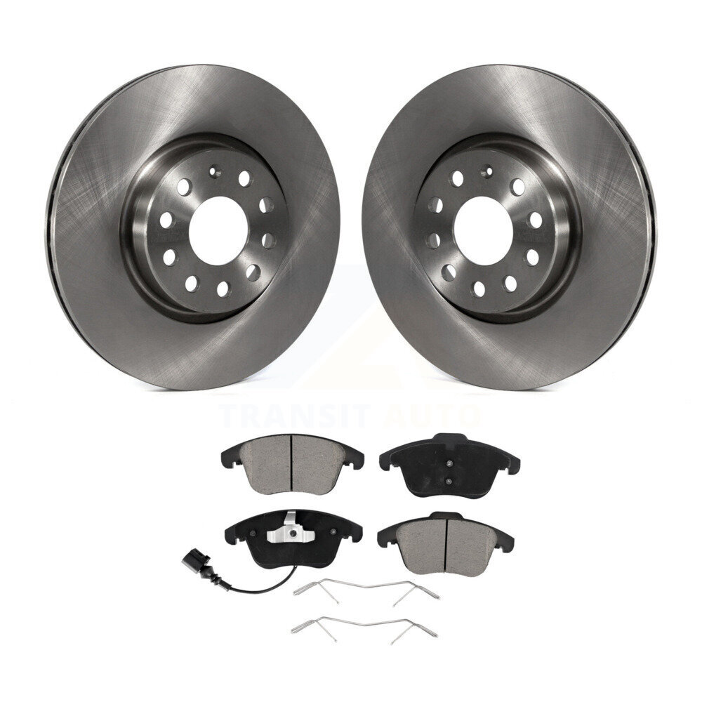 Front Brake Rotors & Ceramic Pad Kit For Volkswagen Tiguan Passat Audi Q3 Quattro Limited K8C-100702