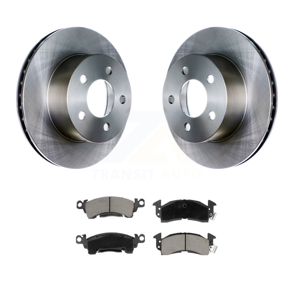 Front Disc Brake Rotor Ceramic Pad Kit For 1991 Jeep Grand Wagoneer 3.203" Overall Height K8C-100713