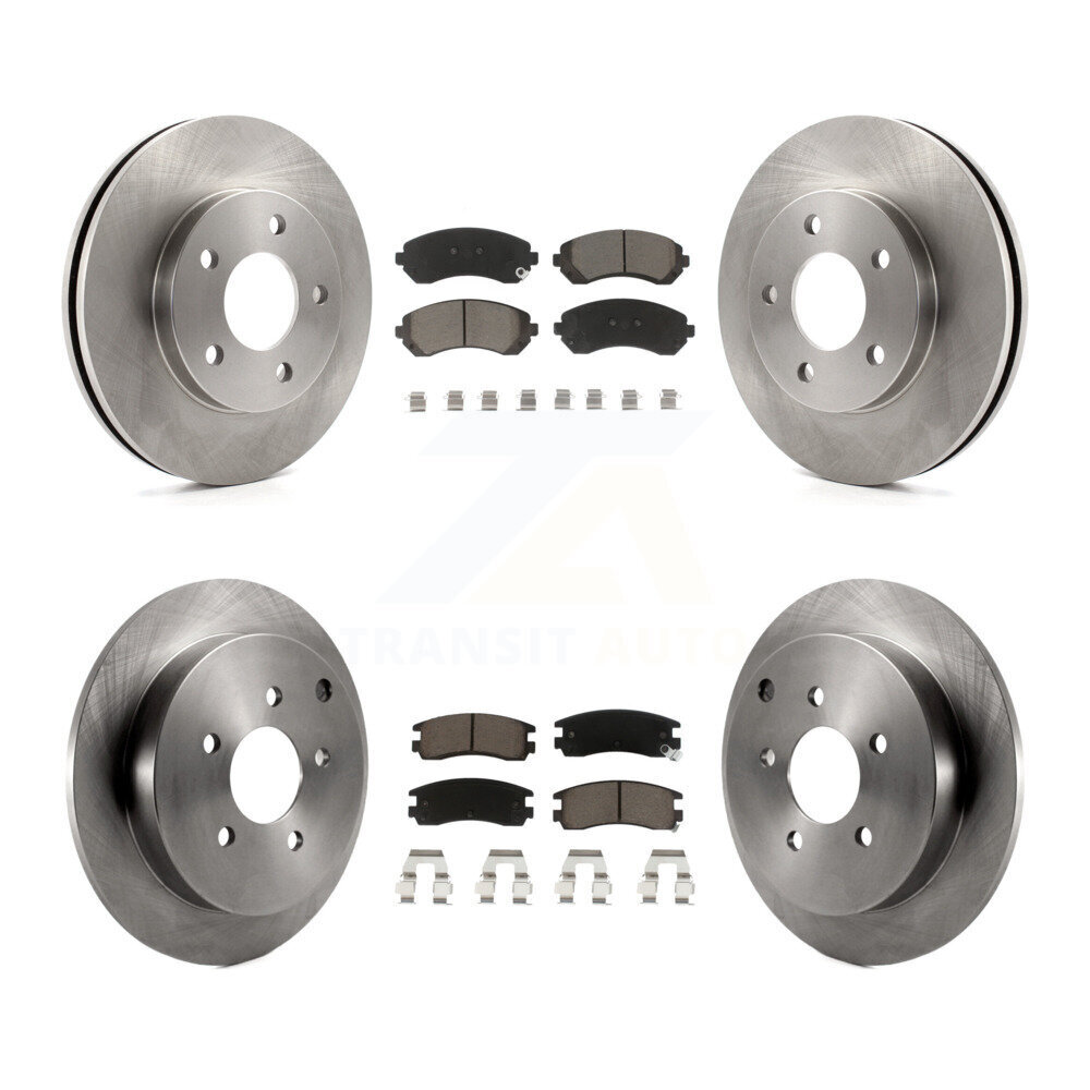 Front Rear Disc Brake Rotors And Ceramic Pads Kit For Buick Rendezvous Pontiac Aztek K8C-100727