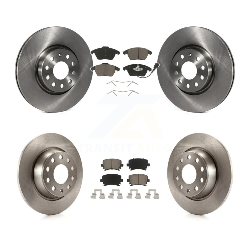 Front Rear Disc Brake Rotors Ceramic Pad Kit For Volkswagen CC GTI Passat Audi A3 Quattro K8C-100737