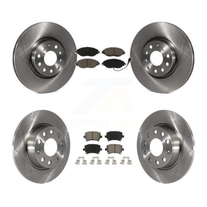 Front Rear Brake Rotor & Ceramic Pad Kit For 2015 Volkswagen GTI With Performance Package K8C-100742